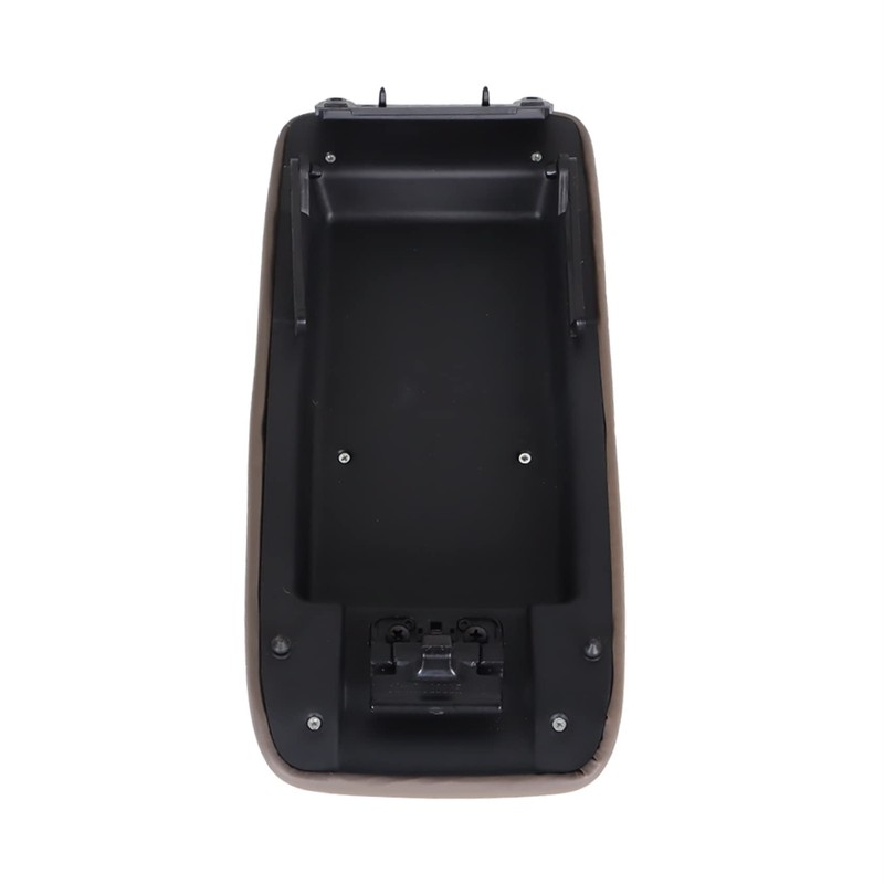 ANTUKO Oak Tan Car Leather Front Center Console Armrest Lid