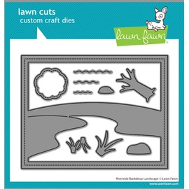 Lawn Fawn Riverside Backdrop: Landscape Dies (LF3815)