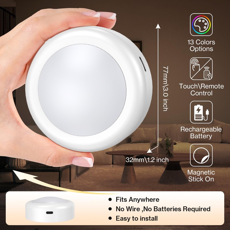 Cadrim RGBW Wireless Cabinet Lighting RGBW 13 Colours LED Night