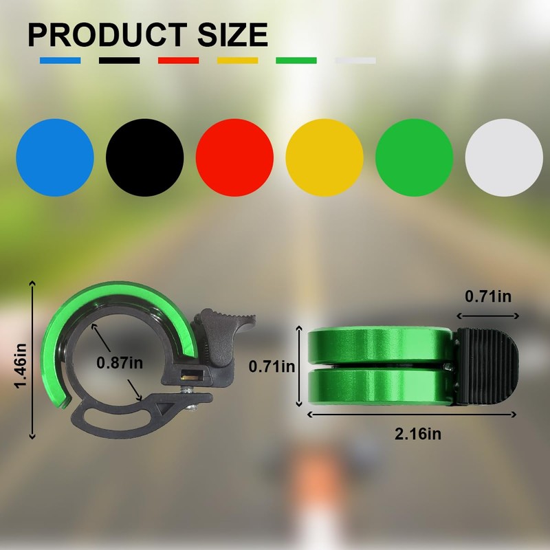 Ruayia Innovative Aluminium Alloy Bicycle Bell Mini for Mountain Bikes,