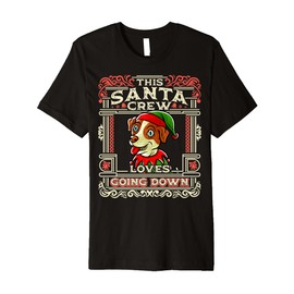 Jack Russell Terrier Santa Claus Crew Christmas Dog Elf Premium T-Shirt