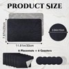 Table Mats and Coasters Set for 6, Leather Dining Placemats
