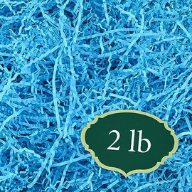 Arcadia Garden Products 2 lbs - Turquoise Crinkle Shredded Color Paper Filler Box Stuffing for Gift Wrapping & Crafts, Basket Filling, Confetti, Packaging & Shipping - RPC02TU
