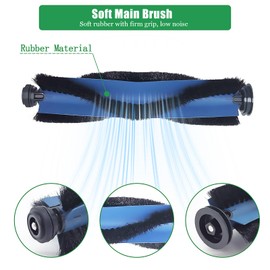 DianSung Accessories Kit for Eufy X10 Pro Omni Vacuum Cleaner Replacement Part,1 Roller Brush + 6 Mop Pads + 2 Dust Bag + 2 Filter + 3 Side Brushes