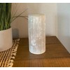Selenite Lamp XL White Natural Crystal Light LED Cord Cylinder