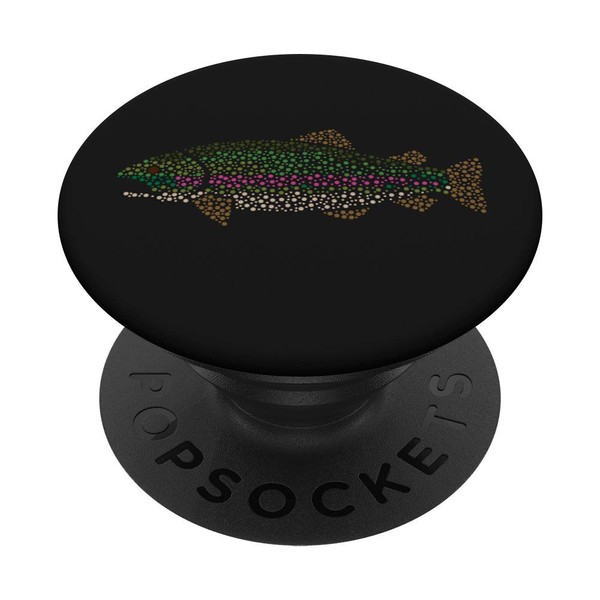Rainbow Trout Fish Dots Spots Pattern PopSockets Grip and Stand