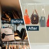 HiGift Bag Hooks for Closet, Unique Twist Design White Vinyl