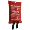 Fire Blanket Large - Quick Unfolding & Easy to Use with Loops 1m x 1m IDEAL FOR KITCHEN OFFICE HOME GARAGE CARAVAN Easy to Use