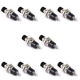 MakerMind 10x Black Mini Push Button Push Button DIY Compatible with Arduino, Raspberry Pi