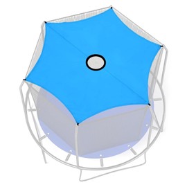 Bcuuozeeing Trampolin Überdachung Abdeckung Ø 244cm, 6-Stangen Trampolin Sonnenschutz Abdeckung, UV-Beständige wasserdichte Trampolin Sonnenschutz Abdeckung
