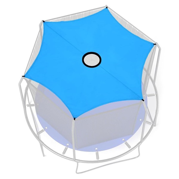 Bcuuozeeing Trampolin Überdachung Abdeckung Ø 244cm, 6-Stangen Trampolin Sonnenschutz Abdeckung,