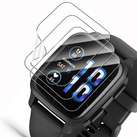 KUSINHOKA 3 Pack Screen Protector Compatible with Garmin Venu Sq 2/Sq 2 Music,HD Clear Scratch Resistant Bubble Free Easy Installation，Ultra Thin TPU Full Coverage Flexible Soft Film