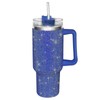 HWISDMIG 40oz Tumbler with Handle-Glitter Rhinestones Tumbler Bling Cups Stainless