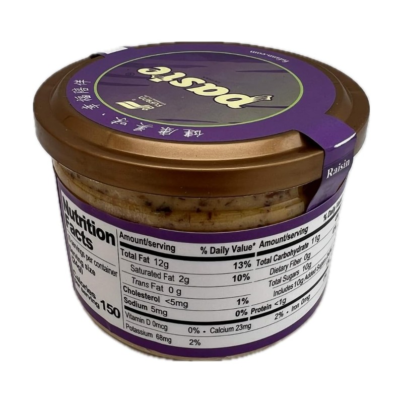 Fu Fann Raisin Custard Paste Spread, Premium Raisin Custard Jam