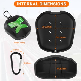 ARGOMAX Sports Mouth Guards Case, Compatible with Various Brands of Mouth Guards(Not Lip Guard), Universal Storage Case for Adult & Youth Sizes, Black+Green.