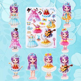 RQMAOY Magnetic Dress Up Dolls Paper Dolls for Girls Ages 4 5 7 8 9 10, Princess Magnetic Paper Dolls - Christmas Birthday Easter Gift for Daughter Granddaughter