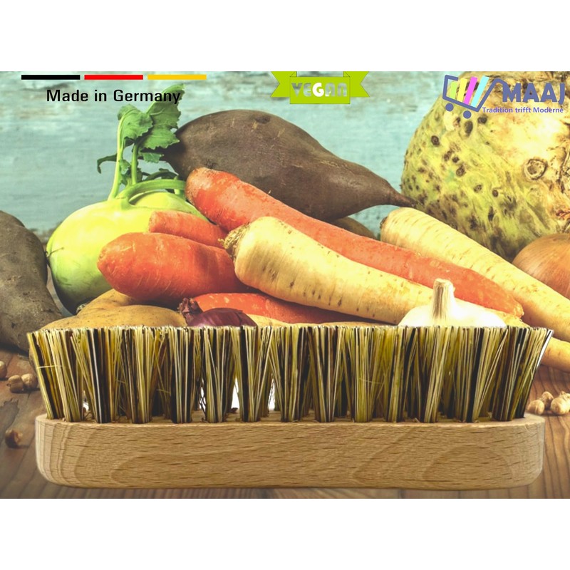 MAAJ Vegetable Brush Hard Mini Hard Union Bristles + Wood