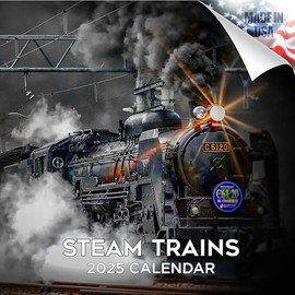 Steam Trains Premium Wall Calendar 2020
