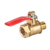 sourcing map Brass Air Ball Valve Shut-Off Switch 1/8 Inch
