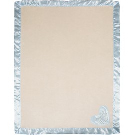 Pavilion Gift Company - Baby Boy - Blue Silk Edge Royal Plush Baby's First Blanket 30 x 40 Inch