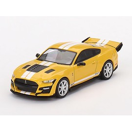 Shelby GT500 Dragon Snake Concept Yellow with White Stripes Limited Edition to 3240 Pieces Worldwide 1/64 Diecast Model Car by True Scale Miniatures MGT00535
