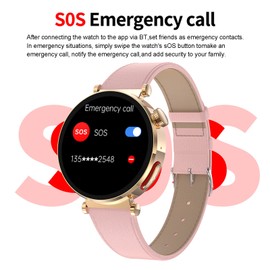 Smart Watch 1.27-inch 360*360 High-Clear Screen Sports Health Monitoring Sleep Monitor Watch IP68 Waterproof BT5.2 S0S Emergency Call Function Long Usage Time Multi-sport Modes for Women Health Monitor Watch