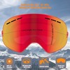 Queshark Ski Goggles, Ski Goggles with Double Spherical Lens, UV400