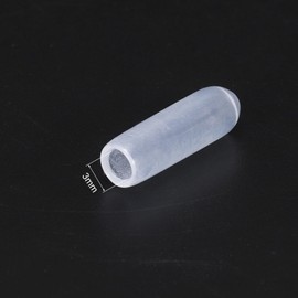 TOP-VIGOR 100Pcs Rubber End Caps, 3mm ID Round Flexible Screw End Caps Thread Protectors, Clear Vinyl Bolt Covers Rubber Covers for Screws, Tubes, Cables, Wires, etc