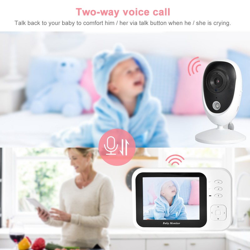 3.5in TFT Wireless Digital Baby Monitor IR Night Vision Intercom