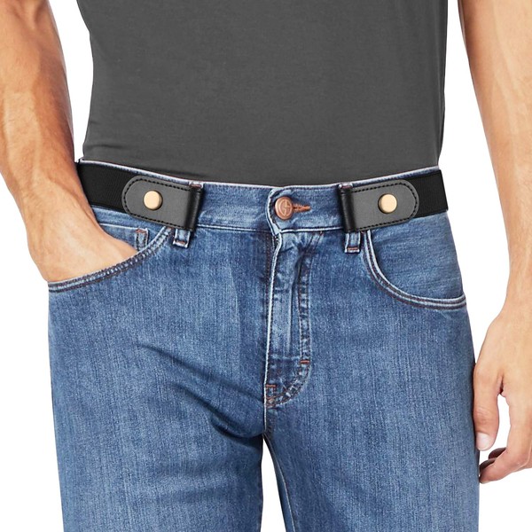 JASGOOD Men's Buckleless Belt, Elastic Belt without Buckle, 3.5 cm