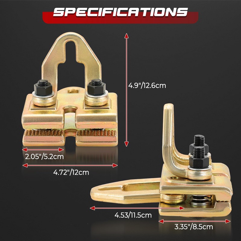 NATGAI Right Angle Auto Body Pull Clamp | 5 Ton