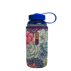 Sok It Botl Sok Water Bottle Sleeve Insulated Neoprene Cover (Succulents, Fits 16oz Nalgene)