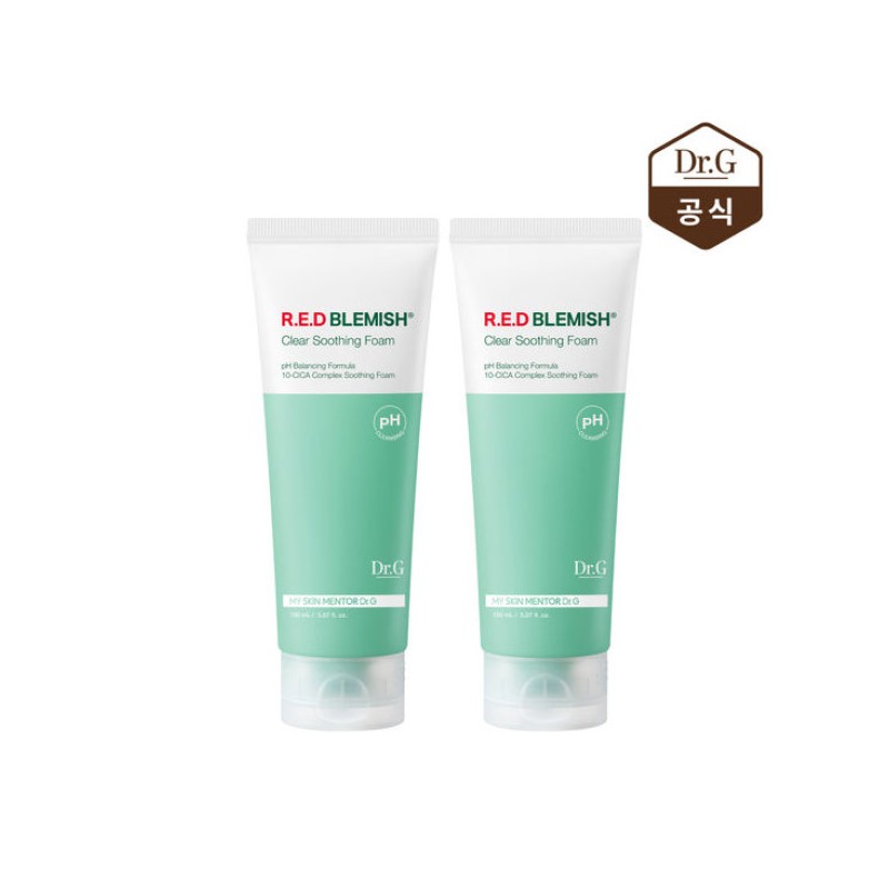Dr.G 닥터지 약산성 레드블레미쉬 클리어 수딩 폼 150ml 2개 (증)레드