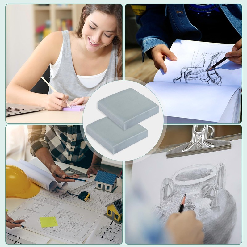 4Pcs Kneaded Art Erasers, Grey Kneadable Artists Putty Rubber,Create Highlights,