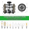 BrightHome Farmhouse Rustic Light Fixture Ceiling Mount, Semi Flush Mount
