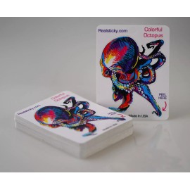 Real Sticky Colorful Octopus Sticker Beach Cup Cooler Laptop Car Vehicle Window Bumper Decal