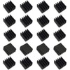 20個のミニヒートシンク8.8x8.8x5 mmアルミニウムブラック
