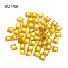sourcing map 50Pcs 8mm Flat Back Acrylic Square Gems Rhinestone