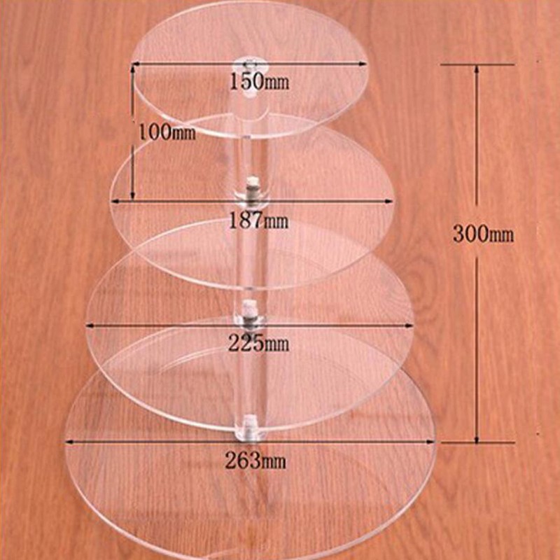 Cupcake Stand Multi Round Tiers Transparent Acrylic High Stability Cupcake