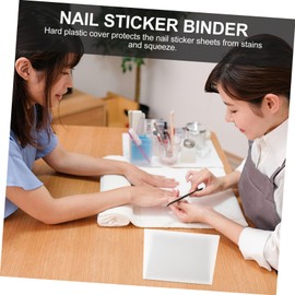 Healvian 20sheets Art Nail Sticker Binder Pp Nail Stencils Organizer for Easy Storage Organization
