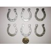 6 Handmade Edible Lucky Silver Horseshoes, Cupcake Sugarpaste Decorations by