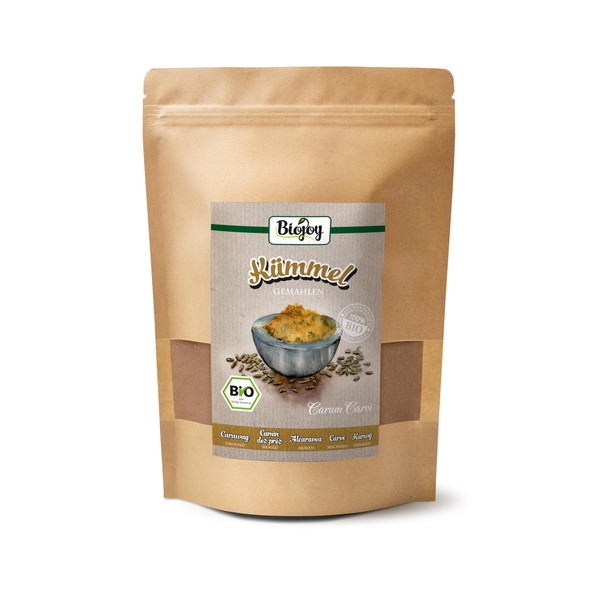 Biojoy Organic Cumin Ground (500 g), Caraway Powder without Additives