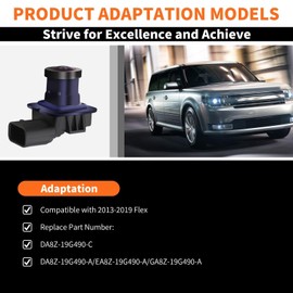 Aspaton DA8Z-19G490-C 6-Pin Rear View Backup Camera Compatible with 2013-2019 Flex Replaces DA8Z-19G490-A, EA8Z-19G490-A, GA8Z-19G490-A Easy Installation & High Compatibility