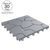 Pure Garden 30-Pack Polypropylene Interlocking Patio Deck Tiles - Weather-Resistant