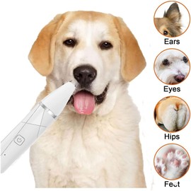 AnnuoYi Dog Grooming Kit - 4 in 1 Pet Hair Clipper, Cordless Quiet Multi-function Shaver for Cats & Dogs - Ideal for Ears, Eyes, Face, Paws