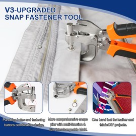 BISUOSHI Leather Snap Fasteners Kit, Snap Button Kit, Leather Snap Buttons Press Pliers with 90 Sets Leather Snaps Buttons, 3Colors 12.5/15/17mm Snaps for Leather, Clothes, Jackets, DIY Projects