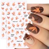 6 Sheets Fall Nail Stickers for Nail Art Cute Pumpkin