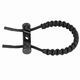 QANYEGN Bow Wrist Sling, Composite Wrist Rope, Adjustable Wrist Rope Polyester Braided Strap Cord (Black)