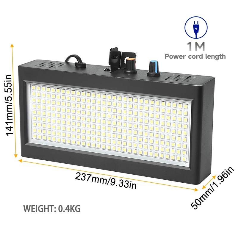 wecan Disco Strobe Light, 270Led White Strobe Lights, Disco Light