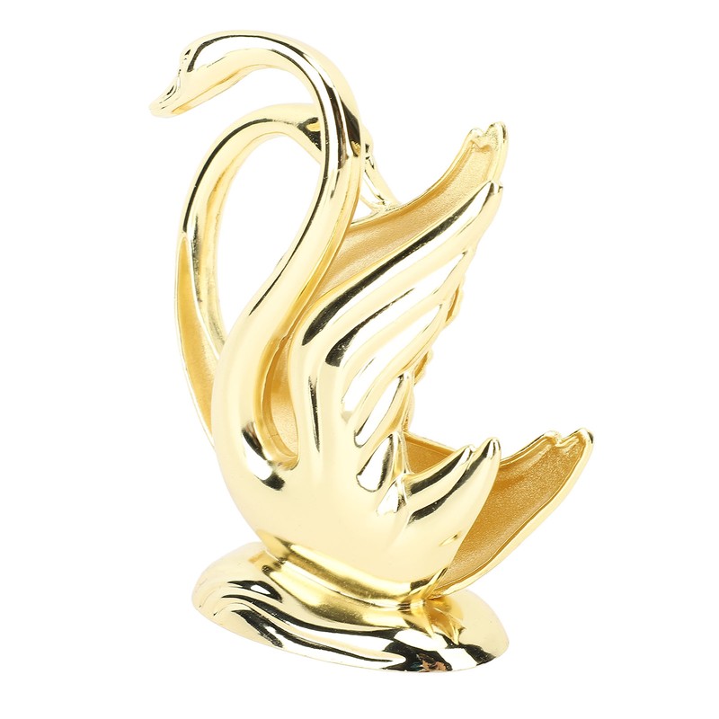 Gold Napkin Holder Elegant Modern Tissue Dispenser Stand Zinc Alloy